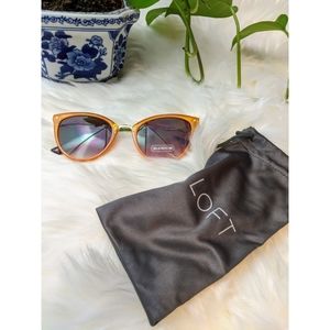 NWT LOFT Metallic Trim Cateye Sunglasses